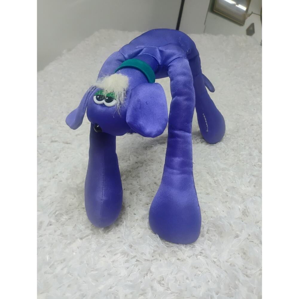 Vintage Lanky Doodles Purple Dog Plush 1980s Applause Standing Arched Rare 20"